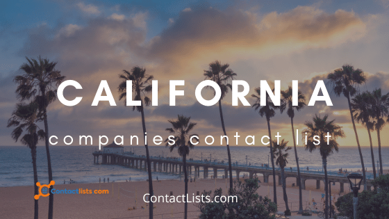 California Companies Email Contact Lists